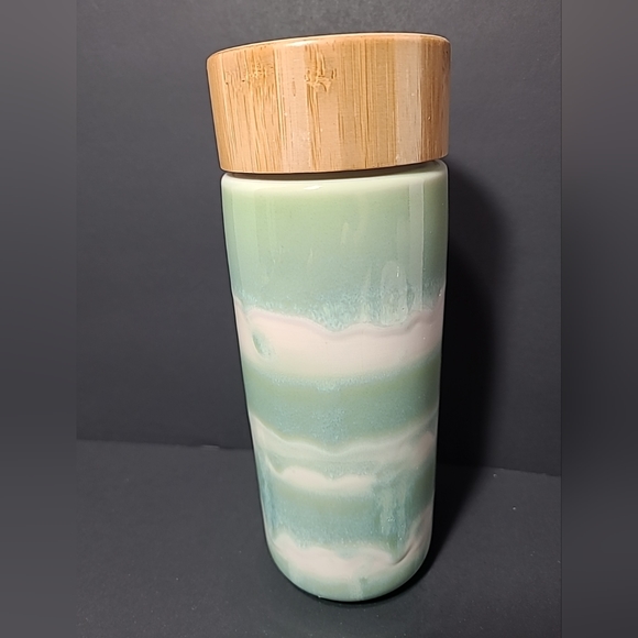 BW Ceramic Coffee/Tea Travel Mug With Natural Bamboo Lid - Picture 3 of 5